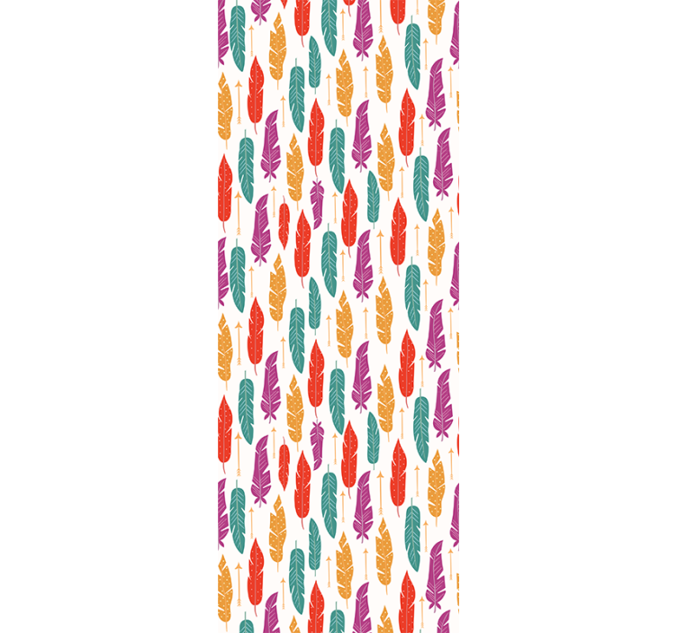 Teenage bedroom roller blind ethnic feathers design - TenStickers