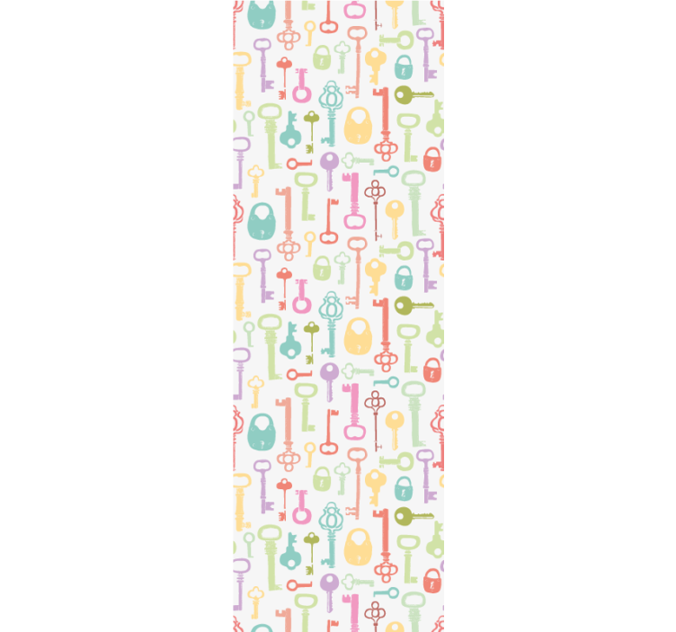 Teenage bedroom roller blind colorful keys - TenStickers