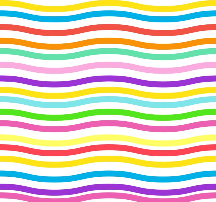 Teenage bedroom roller blind with rainbow stripes - TenStickers
