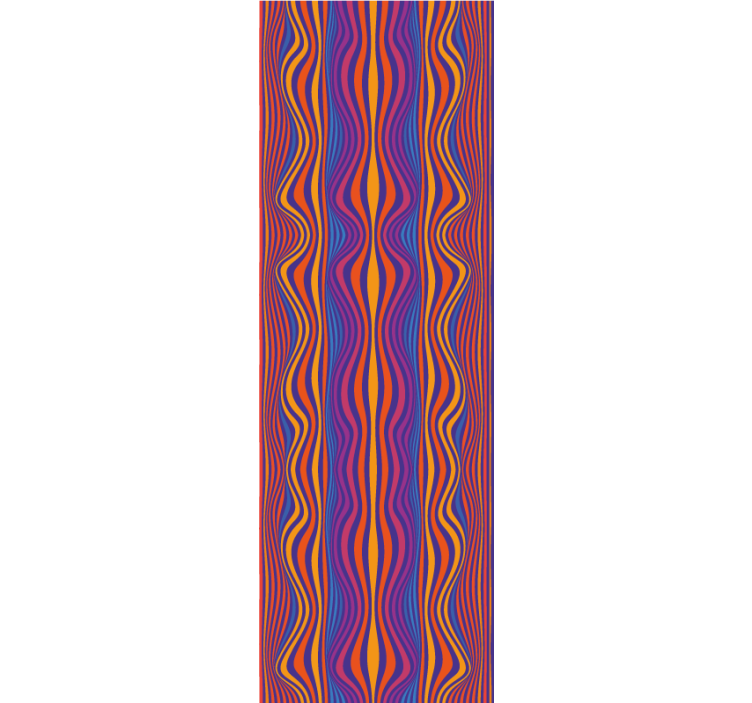 Teenage bedroom roller blind with psychedelic waves - TenStickers
