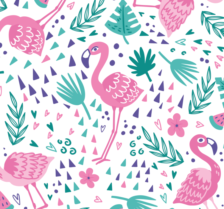 Flamingo pattern teenage bedroom roller blind - TenStickers