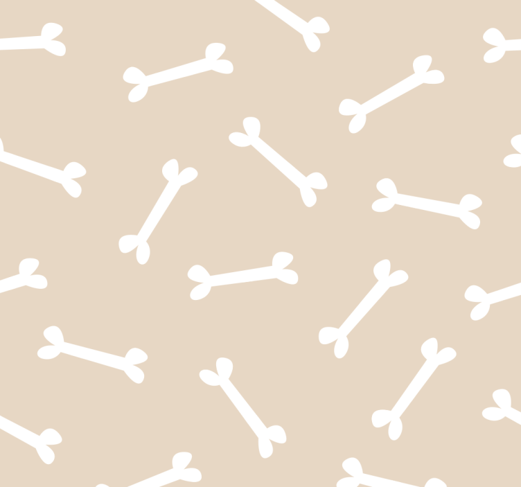 Teenage bedroom roller blind dog bones on beige - TenStickers