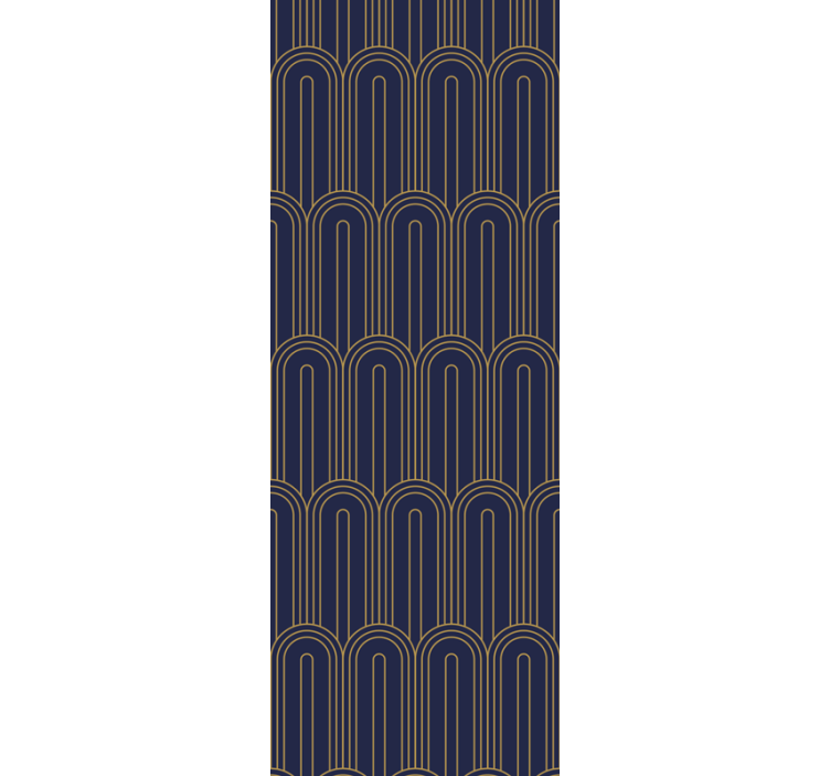 Modern roller blind with arched line design - TenStickers