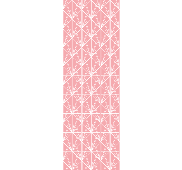 Modern roller blind with geometric pink design - TenStickers
