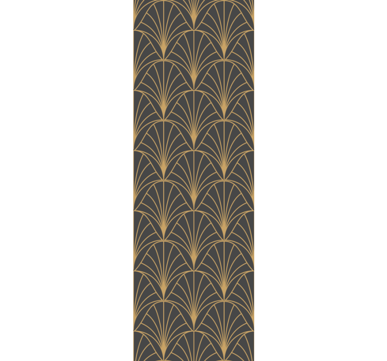 Modern roller blind with elegant gold patterns - TenStickers
