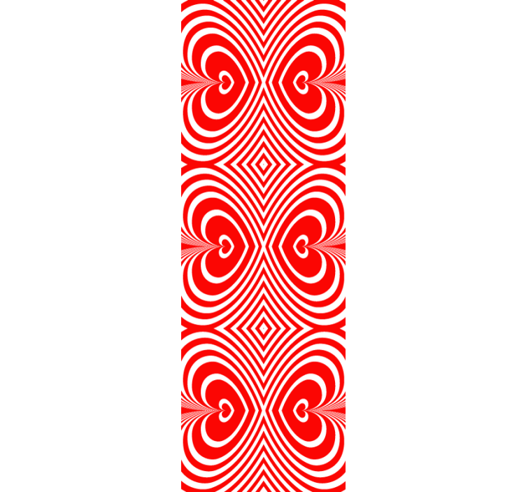 Modern roller blind with mesmerizing hearts pattern - TenStickers