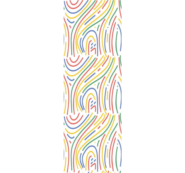 Modern roller blind colorful lines on white background - TenStickers