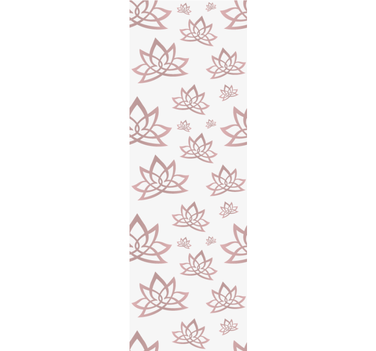 Modern roller blind with minimalistic lotus design - TenStickers