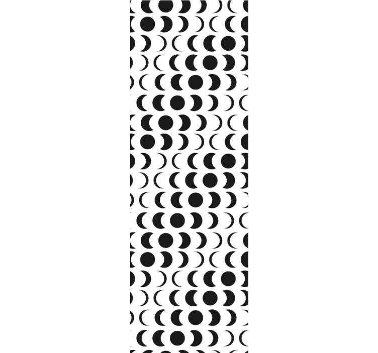 Modern roller blind with minimalistic moon design - TenStickers