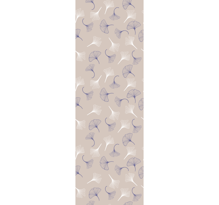 Modern roller blind ginkgo leaves cream - TenStickers