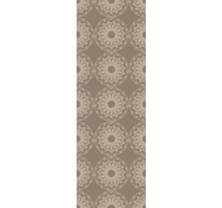 Modern roller blind in eclectic beige circles - TenStickers