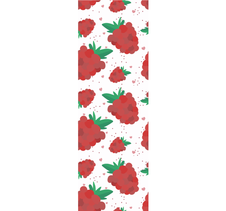 Modern roller blind berries watercolor stains pattern - TenStickers