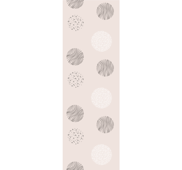 Modern roller blind with textured gray circle pattern - TenStickers