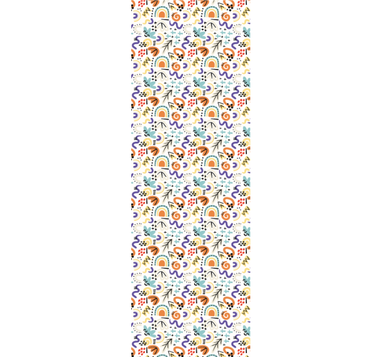 Modern roller blind with organic flat abstract design - TenStickers