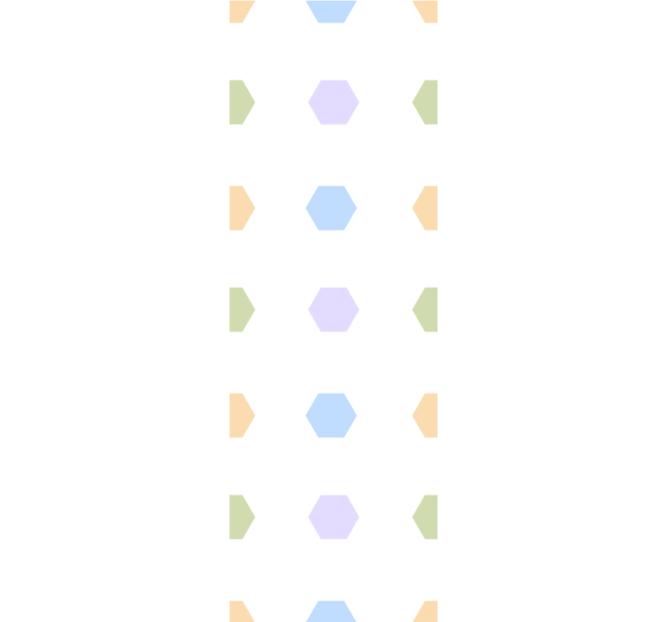 Modern roller blind multicolor hexagons on light background - TenStickers