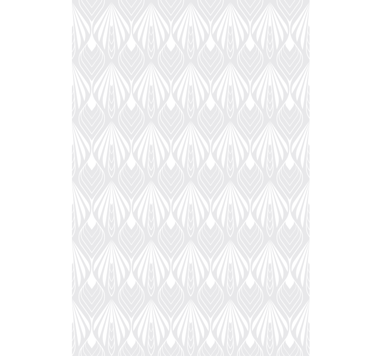 Gray roller blind with white and gray leaves pattern - TenStickers