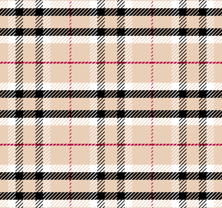 Pink roller blind with burberry tartan pattern - TenStickers