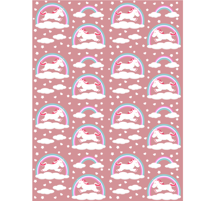 Pink roller blind magical unicorn design - TenStickers