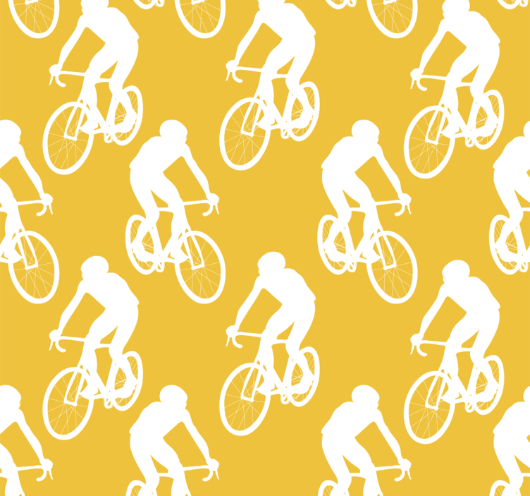 Yellow roller blind for cyclists - TenStickers