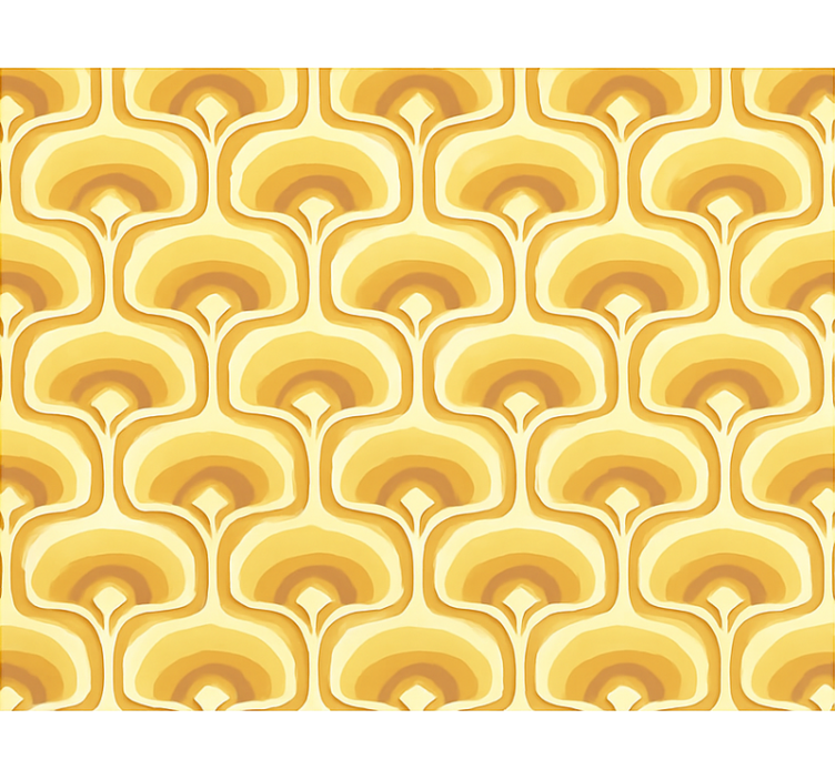 Yellow roller blind with vintage yellow design - TenStickers