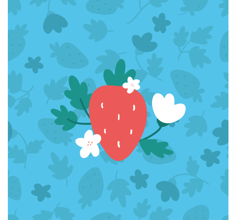 Kitchen roller blind with vibrant fruit and flower design - TenStickers