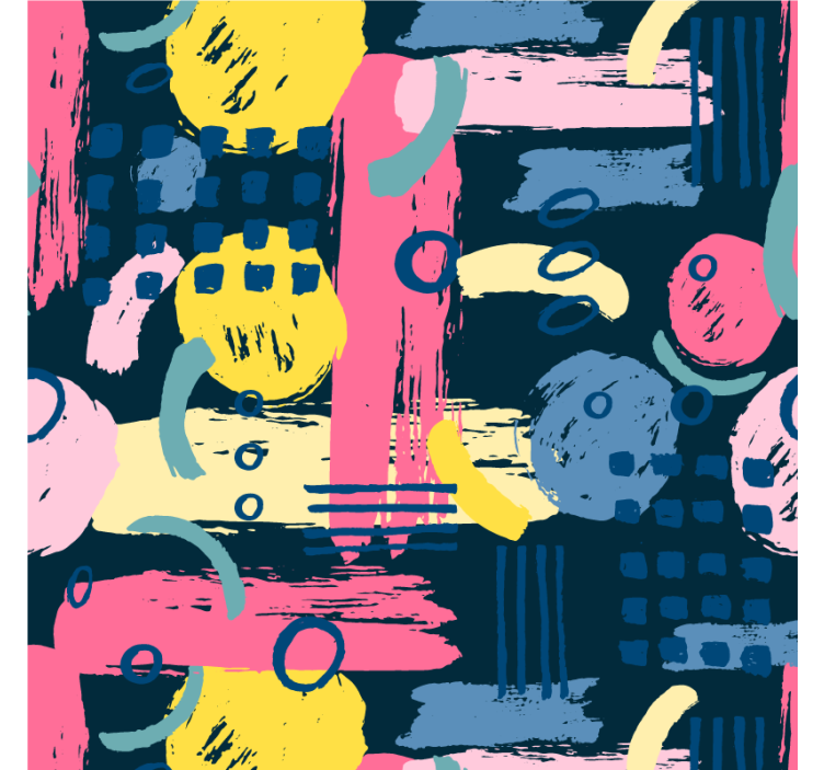 Living room roller blind in colorful abstract design - TenStickers