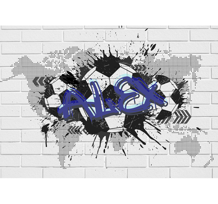 White roller blind football mural - TenStickers