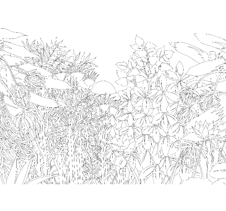 White roller blind tropical jungle design - TenStickers