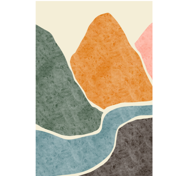 Living room roller blind abstract modern art - TenStickers