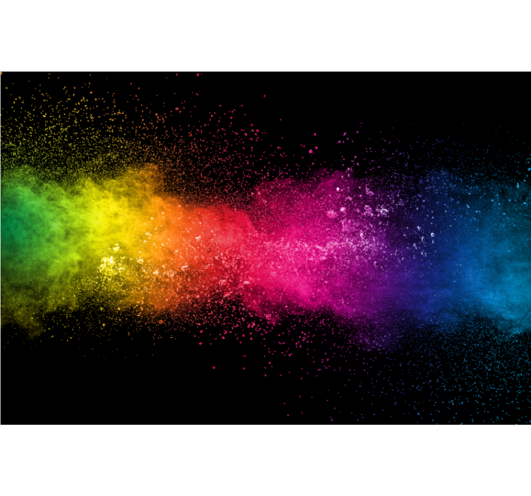 Living room roller blind in multicolor splash - TenStickers