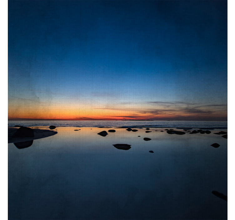 Living room roller blind nordic sunset at sea - TenStickers