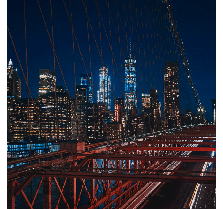 Living room roller blind new york city view - TenStickers