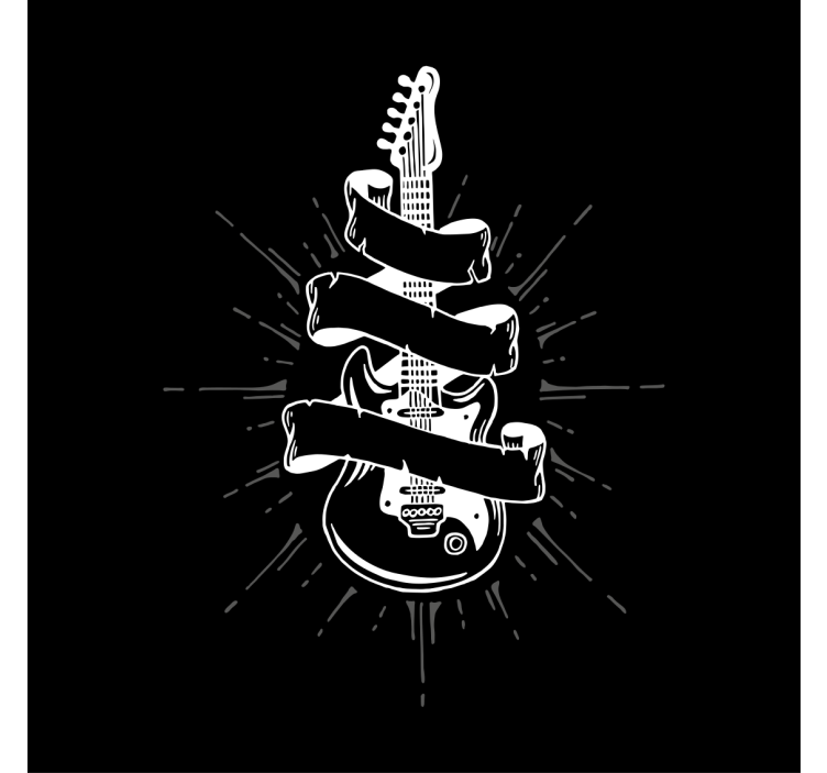 Living room roller blind guitar - TenStickers