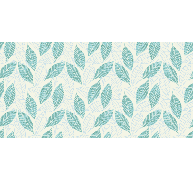 Living room roller blind with abstract leaf pattern - TenStickers