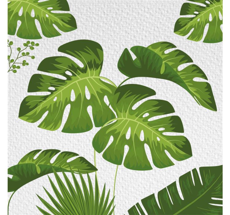 Living room roller blind monstera leaf design - TenStickers