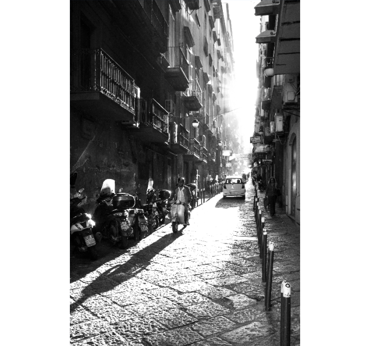 Living room roller blind naples vintage style - TenStickers