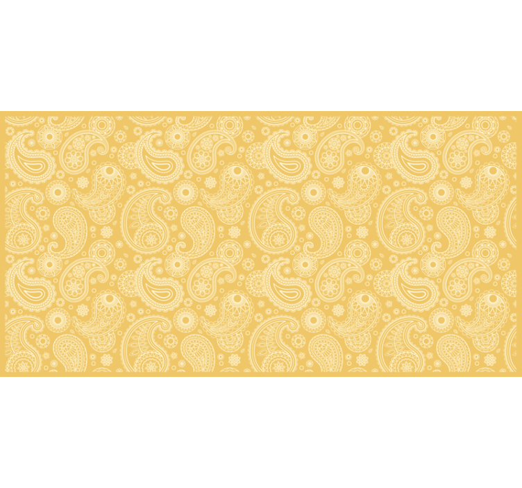 Yellow roller blind in arabic paisley design - TenStickers