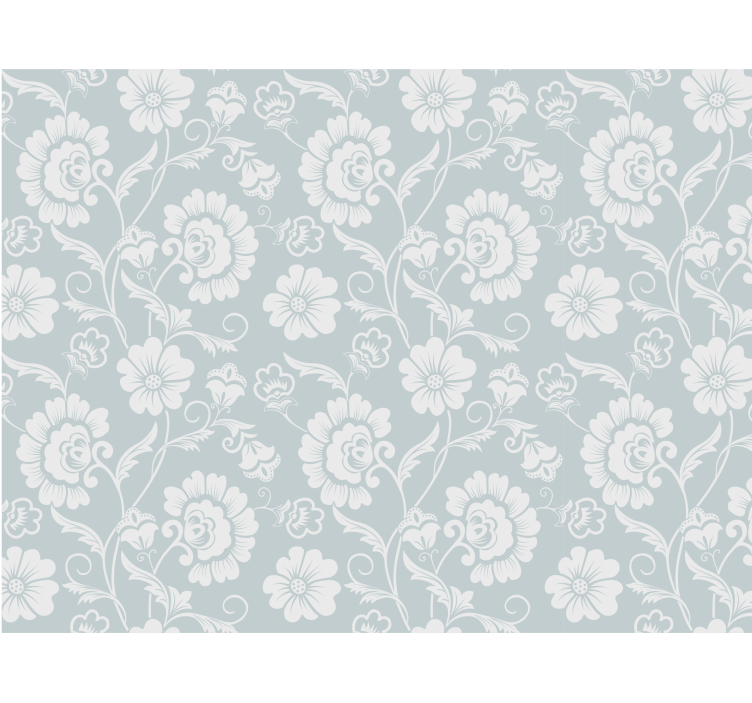 Gray roller blind with elegant floral design - TenStickers