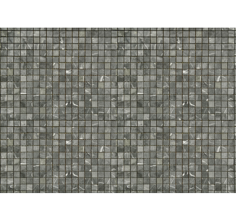 Gray roller blind with black tiles design - TenStickers