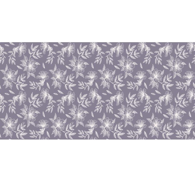 Purple roller blind in lilac floral design - TenStickers
