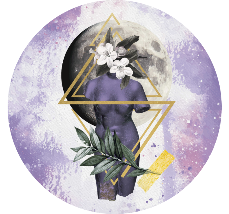 Purple roller blind digital collage art - TenStickers