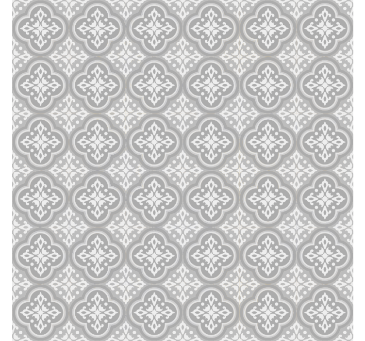 Gray roller blind with gray portuguese tiles - TenStickers