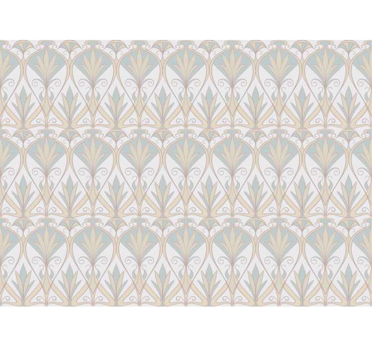 Beige roller blind with vintage floral design - TenStickers