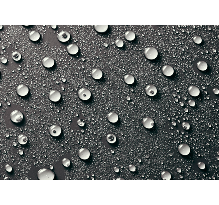 Gray roller blind with gray bathroom mural and bubbles - TenStickers