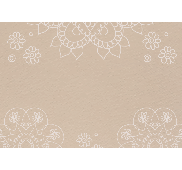 Beige roller blind with india mandala design - TenStickers
