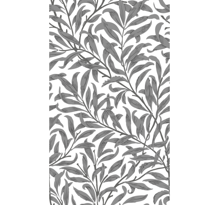 Grey Botanical Motif flower roller blind - TenStickers
