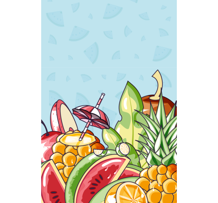 Tropical Fruit Delight fruit and vegetable roller blind - TenStickers