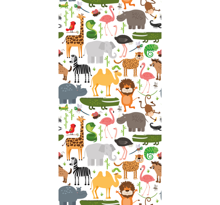 Safari Animal Friends animal roller blind - TenStickers