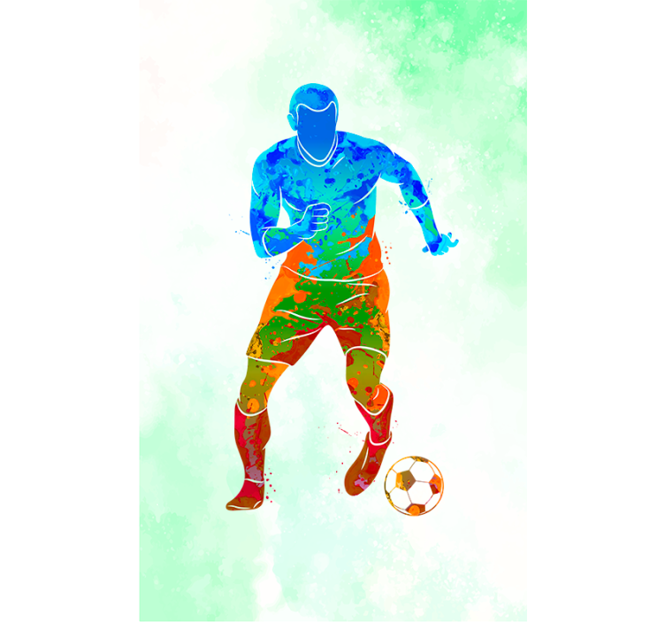 Watercolor player Football blind - TenStickers