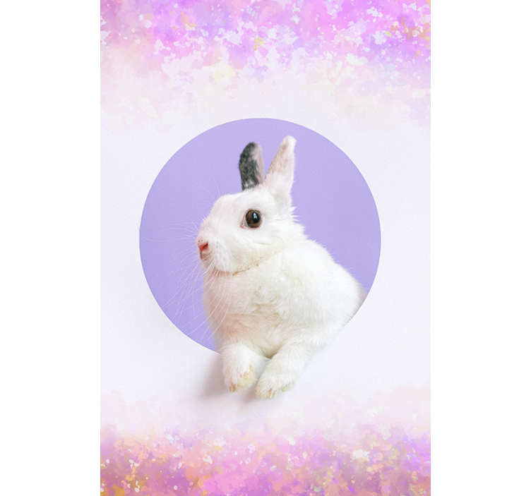 Rabbit Portrait animal roller blind - TenStickers